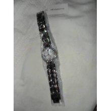 Liz Claiborne Crystal Bezel Watch