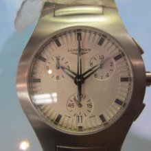 Longines Opposition Men's Watch Chrono Sapphire All Stainless S Original Swiss