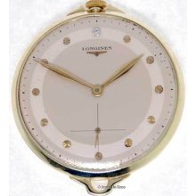 Longines Pocketwatch 14k Yellow Gold Diamond Dial