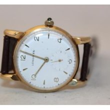 Longines Vintage 10k Gold Filled Automatic Leather Strap Men's Watch