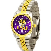 LSU Tigers Executive Purple AnoChrome Two-Tone Steel Mens Watch