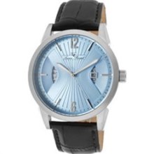 Lucien Piccard - (Men's) - Black Leather/Light Blue A81440