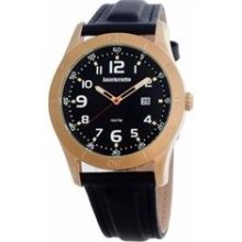 Luigi Men's Watch with Black Leather Band ...