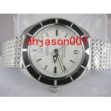 Luxury Automatic Superocean White Dial Watch Dive Stainless Mens Wat