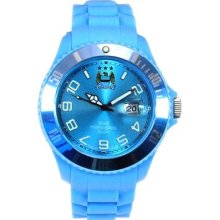 Manchester City Analogue Sky Blue Silicone Strap Unisex Watch Ga2910-44