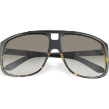 Marc Jacobs Designer Sunglasses, Black Tortoise Square Aviator