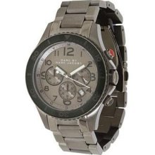 Marc Jacobs Rock Chronograph Men Watch Mbm5029 Gunmetal 45mm Oversized