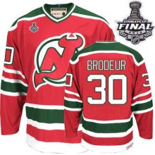 Martin Brodeur New Jersey Devils Red And Team Classic Premier With 2012 Stanley Cup Finals Throwback Jersey - Green