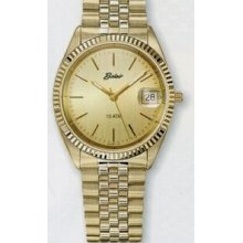 Men`s Quartzline Sport Gold 10 Atm Watch W/ Date Window