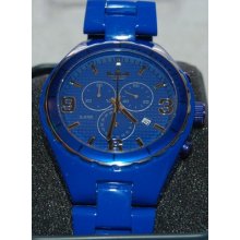 Men's $115 Adidas Original Cambridge Chronograph Blue Watch Adh2618 Gift Box