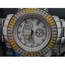 Mens 4.30 Ct Joe Rodeo Jojo Junior Canary Diamond Watch