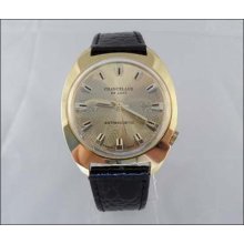 Mens 60s-70s Vintage Retro Swiss Chancellor Handwind Leather Gents Watch St.4