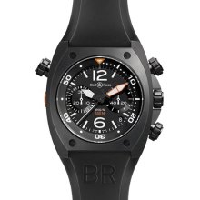 Men's Bell & Ross BR 02 Chronograph Carbon Finish Watch