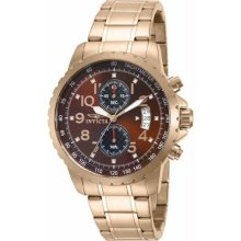 Men's Chronograph Rose Gold Tone Stainless Steel Case and Bracelet Qua