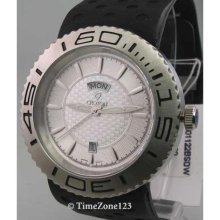 Mens Croton Rubber Day Date Watch CA301122BSDW