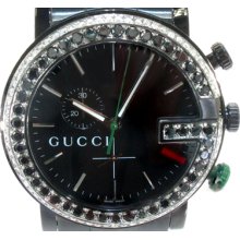 Mens Diamond Gucci Watch Round Cut G Color Chrono YA101331 3.50ct