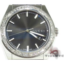 Mens Diamond Gucci Watch Round Cut Color Pantheon Automatic Men\'s 1.50ct