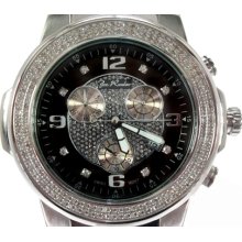 Mens Diamond Joe Rodeo Panter Watch JPT6 Round Cut H Color 1.50ct