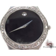 Mens Diamond Movado Watch Round Cut Color Special 1.50ct