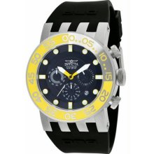 Men's DNA Chronograph Stainless Steel Case Rubber Bracelet Black Tone Dial Yello