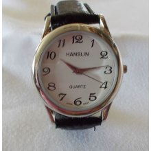 Men's Hanslin Wristwatch Quartz Movement Stainless Steel Back