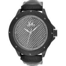 Mens Ice Mania Im3024 Joe Rodeo Jojino Black Tone Illusion Dial 8 Diamond Watch