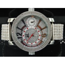 Mens Ice Mania Jojino Joe Rodeo Diamond Watch 6row Custom Band 2 Timezone Im2007