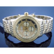 Men's Jo Jino By Joe Rodeo 0.25ct Diamond Watch 45mm Round Yellow Gold Case