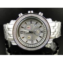 Mens Joe Rodeo/jojo Tyler Silver Diamond Watch 1.90 Ct