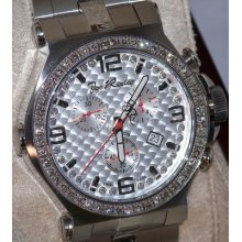 Mens Joe Rodeo Phantom Jptm34 St.steel 3.25ct.aprx.50pcs.diamonds Watch.