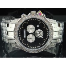 Mens Jojino/jojo/joe Rodeo Diamond Watch Black Dial .25 Ct Big Face 46mm Mj-1121