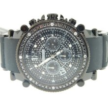 Mens Jojino/jojo/joe Rodeo Black Diamond Watch Cursh Dial 2.25 Ct 47mm Ij-1173