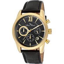 Men's Mulhacen Chronograph Black Dial Black Genuine Leather ...