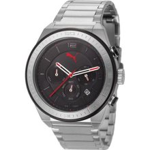 Men's Puma Edge Metal Chronograph Black Dial Watch PU102911001 ...