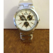 Men's Rawlings Watch Silver Metal Band 3 Working Chrono Eye Dials Multi-function