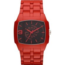 Men's red diesel monochromatic analog watch dz1551