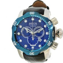 Men's Stainless Steel Reserve Venom Quartz Chronograph Diver Blue Dial Leather S