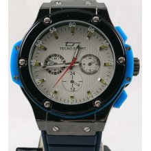 Mens Tecno Sport Fashion Navy Blue & White Watch