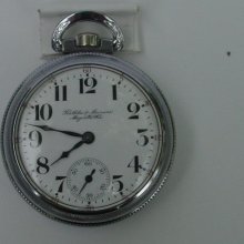 Mens Vintage Chrome 17j Hamilton Pocket Watch-Model 924