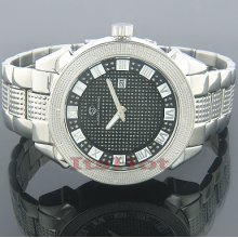 Mens Watches Super Techno Mens Diamond Watch 0.12ct