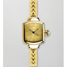 Miami Beach by Glam Rock Small Fishtail-Strap Square Watch, Gold