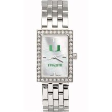 Miami Hurricanes Starlette Stainless Steel Watch