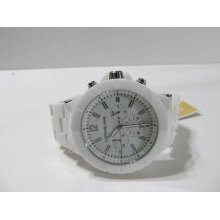 Michael Kors Chronograph White Ceramic Men's Women's Watch Mk8177