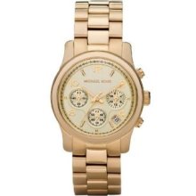 Michael Kors Midsized Chronograph Gold Tone Womens Watch Mk5055