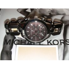 Michael Kors Mk5611 Chronograph Showstopper Wood Women's Watch