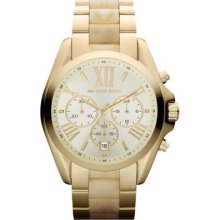 Michael Kors Mk5722 Women's Watch Bradshaw Gold Tone Chronograph Gold Tone Dial