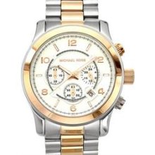 Michael Kors Mk8176 Runway Two Tone Chronograph Stainless Steel Men's Watch