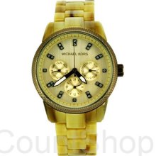 Michael Kors Ritz Mk5641 | Acetate | Gold Dial | Date | 36mm | 100m |