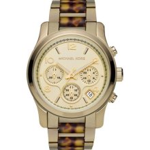 Michael Kors Runway Tortoiseshell Chronograph Women's Watch - Mk5659