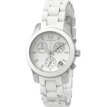 Michael Kors Watch, Ladies Chronograph White Silicone Bracelet